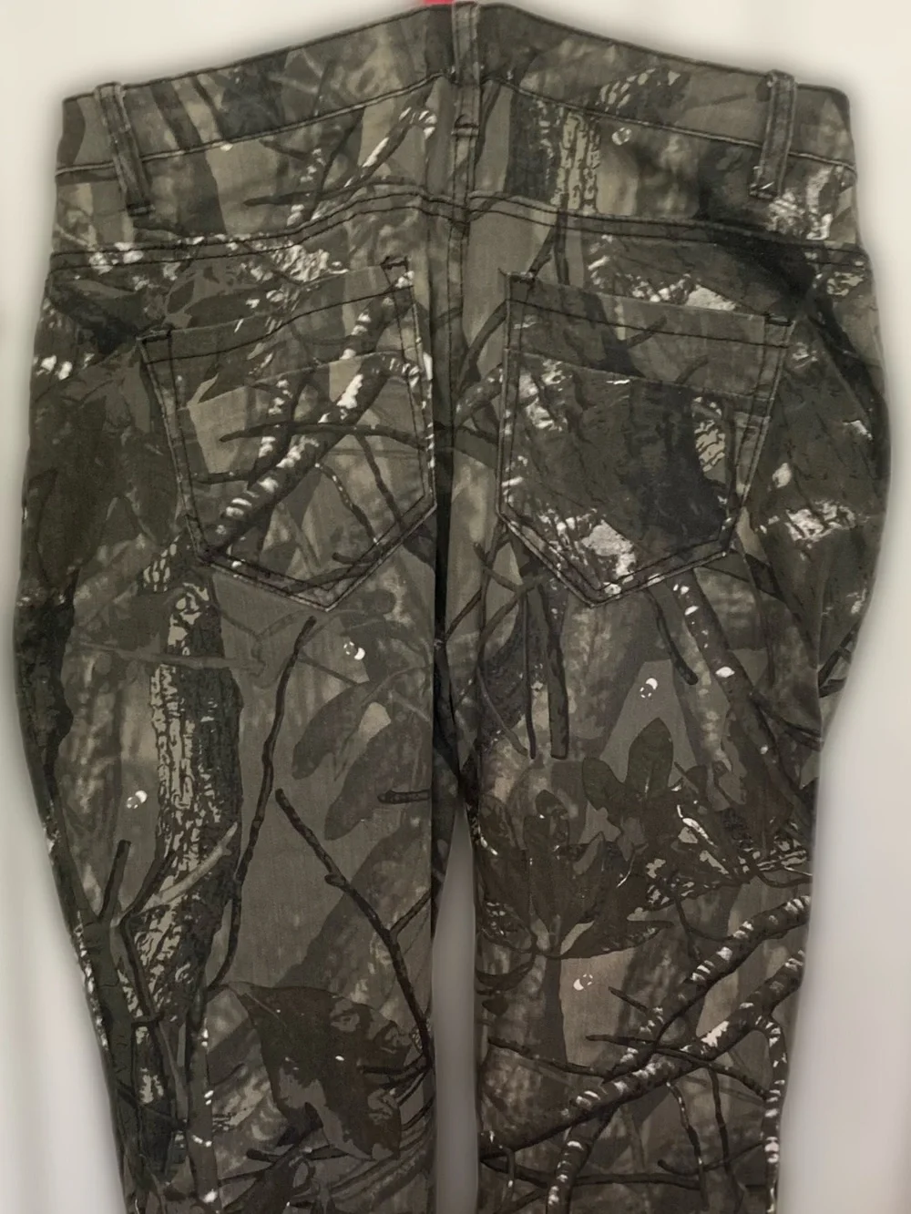 Fashion Nova Black & Gray Camo Bootcut Jeans